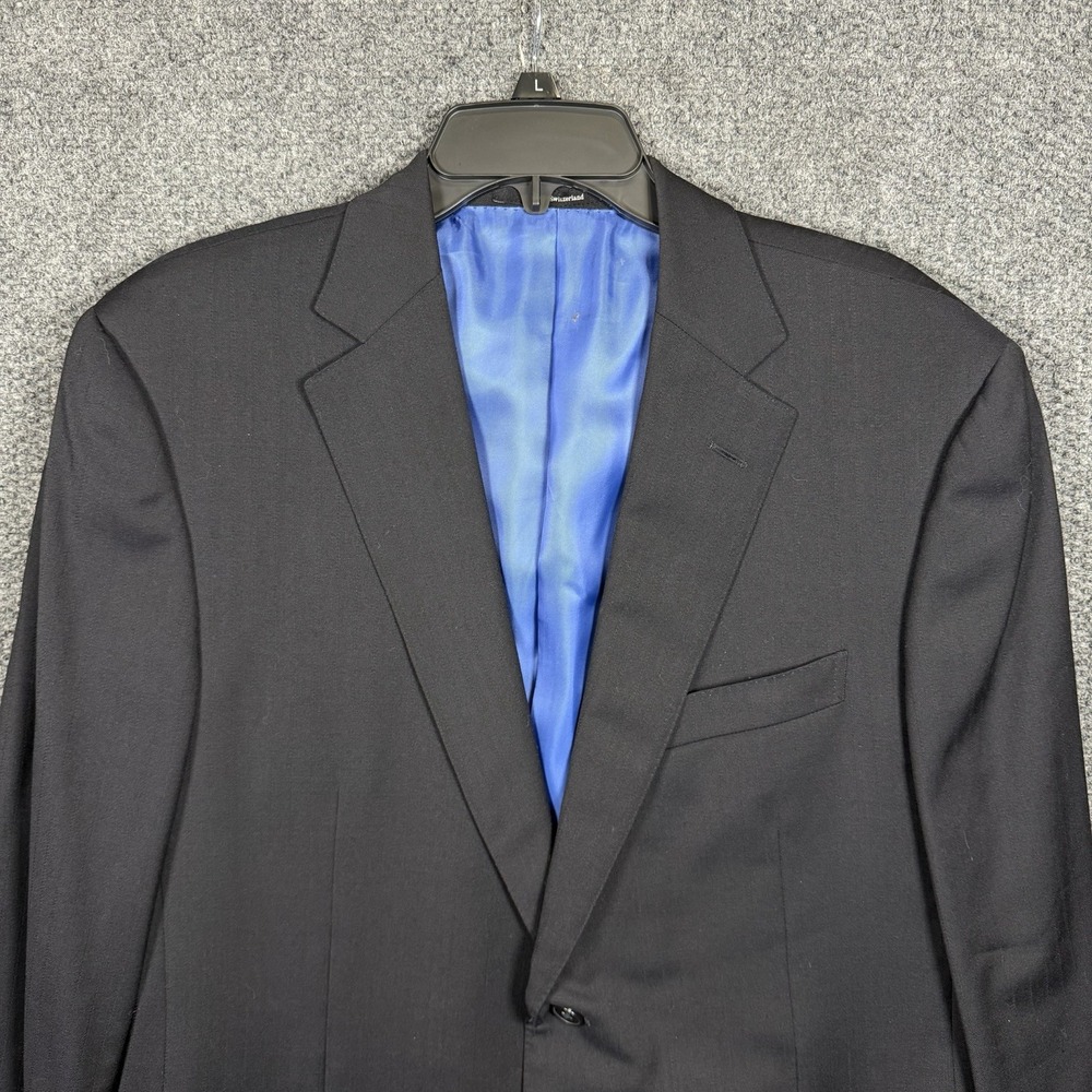 Ermenegildo Zegna Roma Men's Blazer US 44R EU54R Black 100% Wool Made in Italy